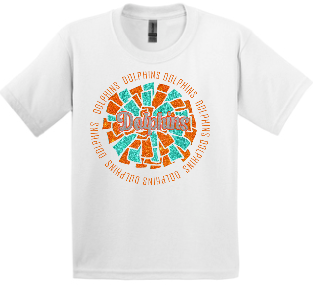 Dolphins Cheer with circle around 2023