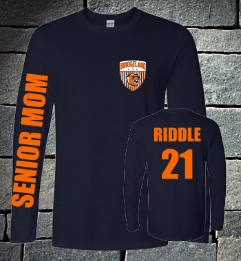 Bridgeland Soccer Senior Mom Long sleeve - navy