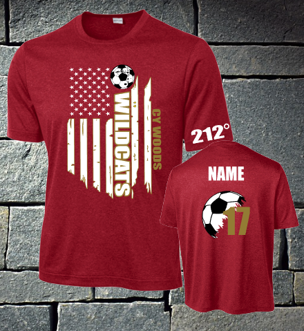 Cy Woods Soccer Heather Dri fit