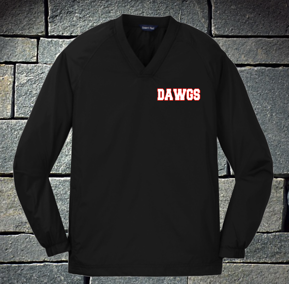 Dawgs Softball Rain/Wind pullover - black