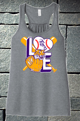 Fairfield Tigers grey ladies racerback tank