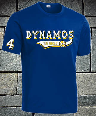 2021 Dynamos 08 Girls FRONT ONLY - short sleeve dri fit