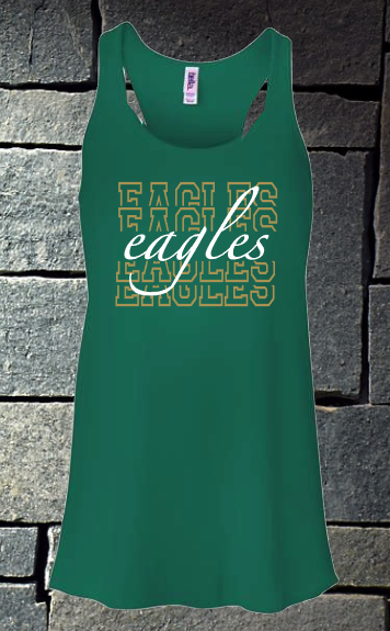 New 2022 Eagles 5 row racerback tank