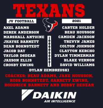 2021 Texans CFSA Roster