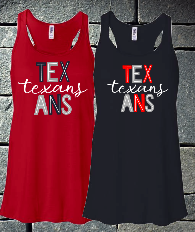 Texans racerback tank