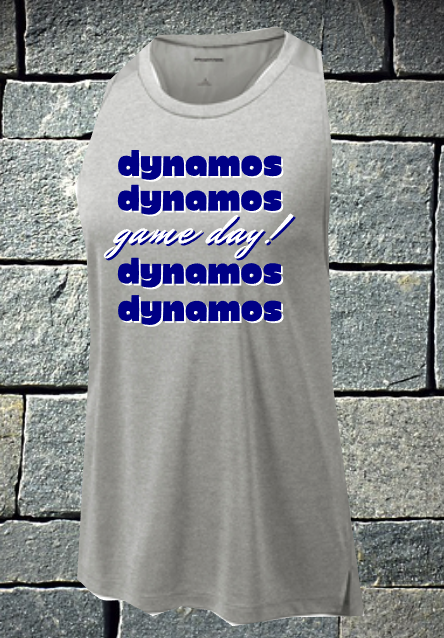 Fall 2022 Dynamos ladies racerback dri fit game day tank