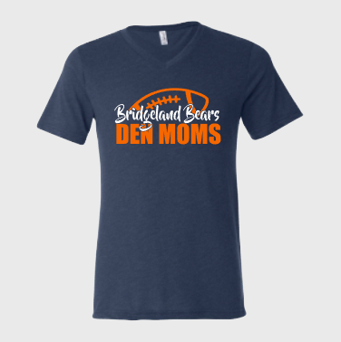 Bridgeland Den Moms w/ Football Bella Canvas