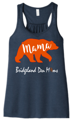 Bridgeland Den Moms Bella Racerback Tank Mama in Bear