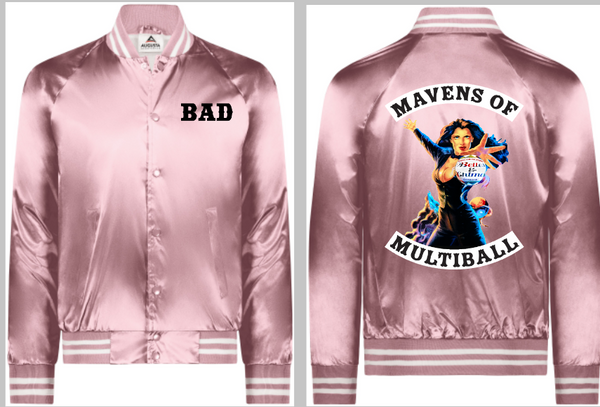 Belles and Chimes Satin Bomber Jacket