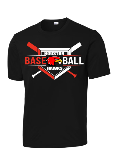 Houston Hawks Baseball Crossed Bats