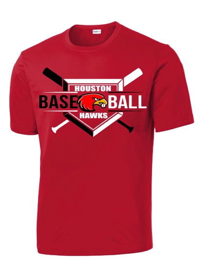 Houston Hawks Baseball Crossed Bats