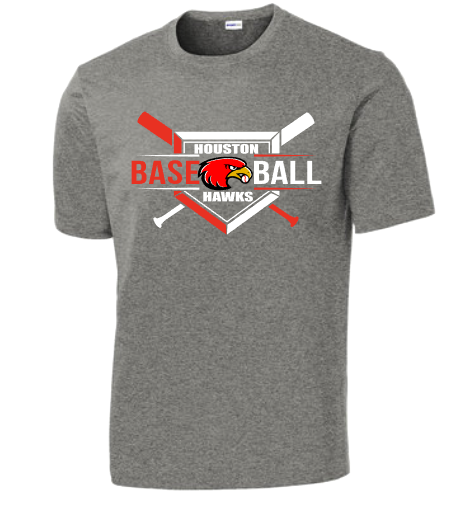 Houston Hawks Baseball Crossed Bats