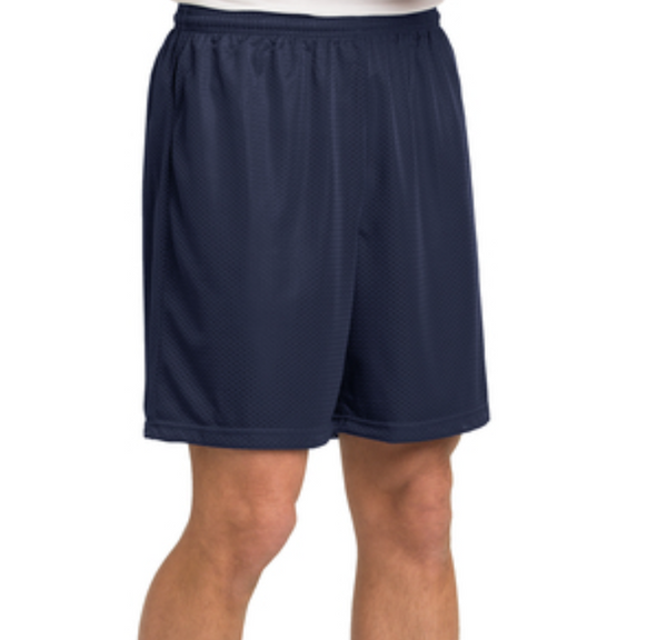 Navy Sport tek shorts no pockets - with ARFF logo