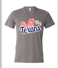 Love my Texans leopard heart