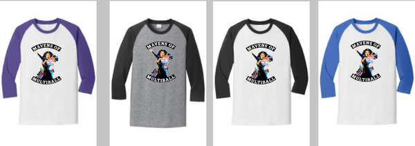 Belles and Chimes-  raglan New logo - white letters black flag