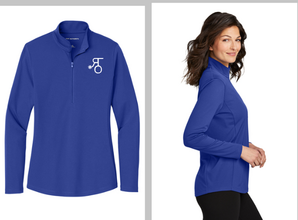 Texas Renegade Outriders Womans 1/4 Zip Micro Mesh Dri fit