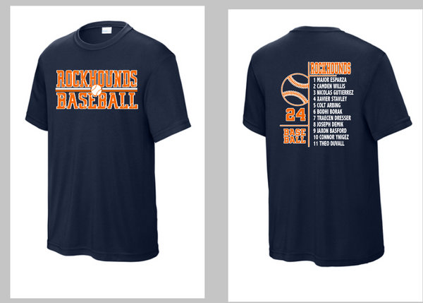 RockHounds Baseball Roster Shirt 2024