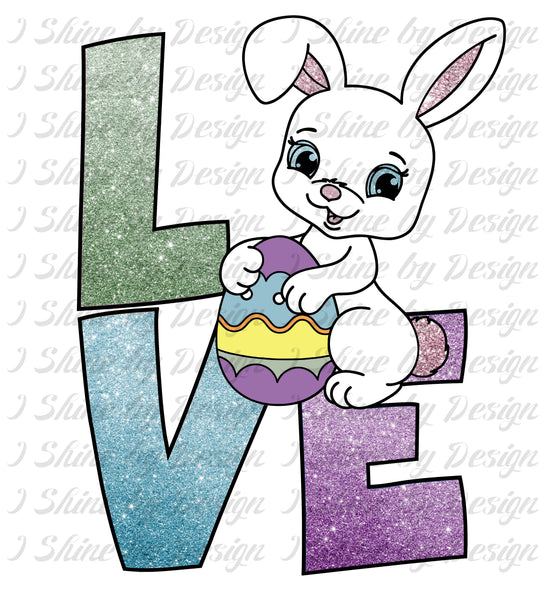 HEAT PRESS TRANSFER - Love Bunny