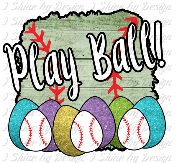 HEAT PRESS TRANSFER - Play Ball Easter