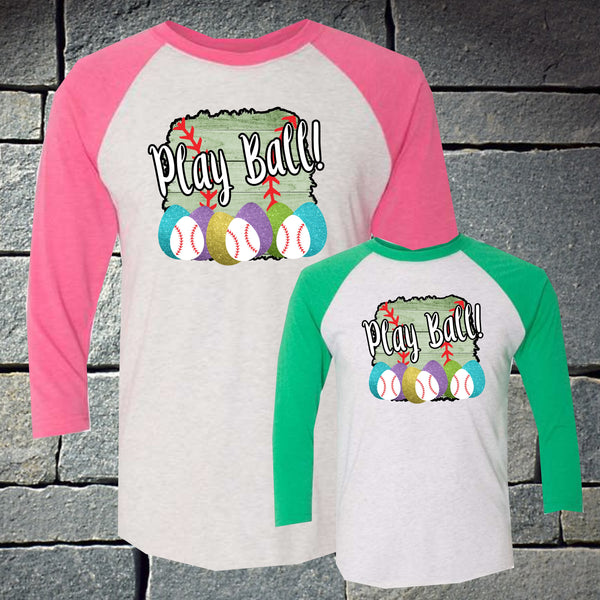 HEAT PRESS TRANSFER - Play Ball Easter