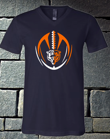 Bears 2 color football -ladies