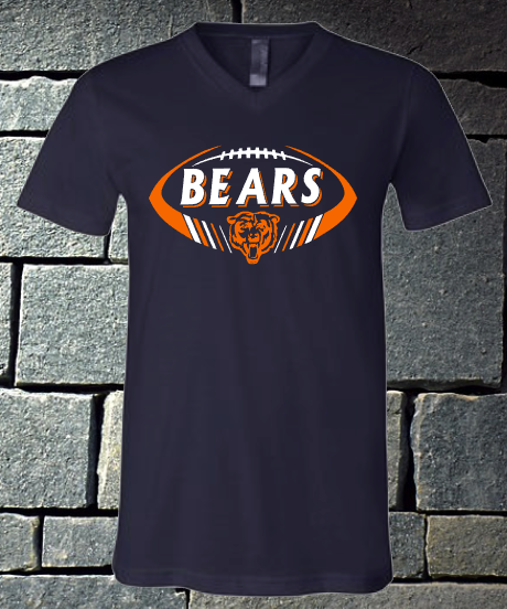 Bears 2 color football2 -ladies