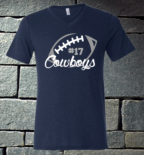 Cowboys football ladies with number