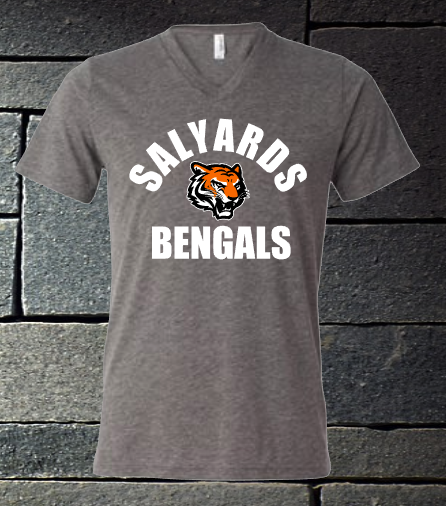 Salyards Bengals with logo - grey triblend