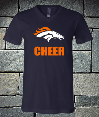 Broncos logo cheer dri fit and t-shirts