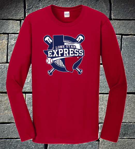 Lone Star Long Sleeve T-shirt - Red