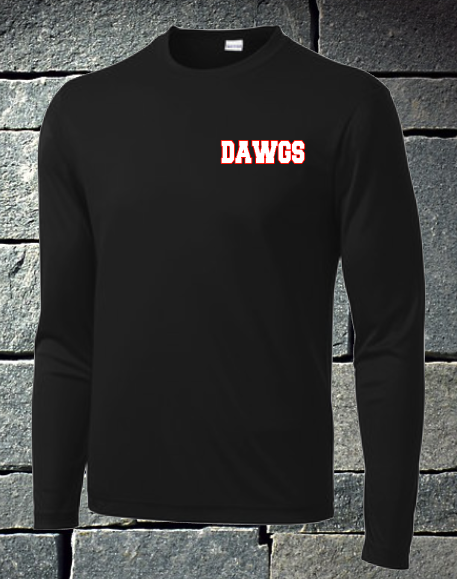 Long sleeve Dawgs softball - black