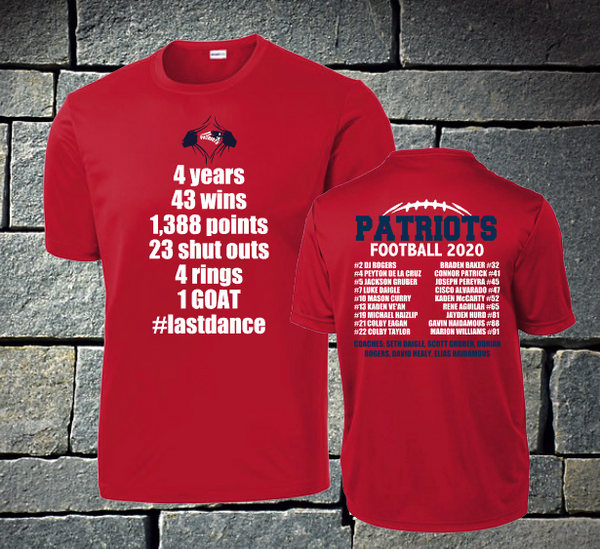 Copy of Patriots 2020 roster - t-shirt