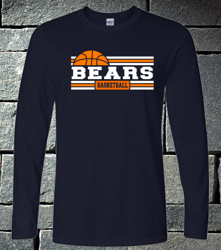 Bears Basketball with lines