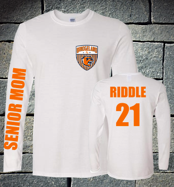 Bridgeland Soccer Senior Mom Long sleeve - white