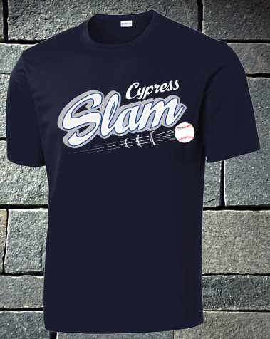 Slam baseball short sleeve dri fit or t-shirt - navy