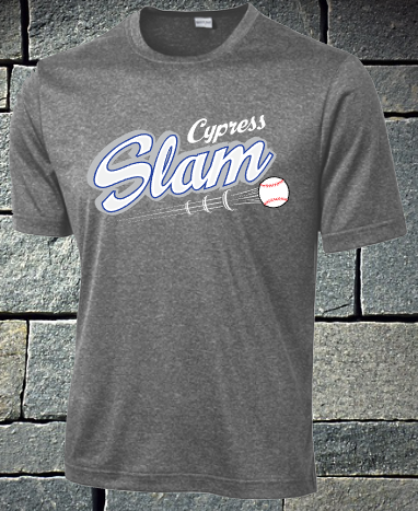 Slam baseball short sleeve dri fit or t-shirt - grey