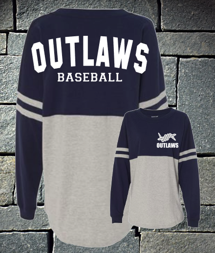 Outlaws Baseball Spirit Jersey - navy and grey