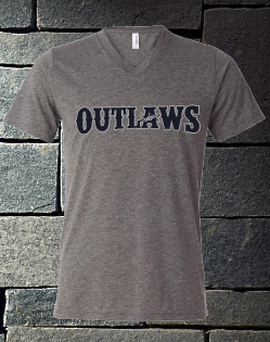 Outlaws baseball ladies v-neck