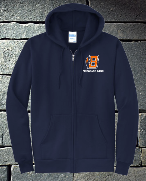 Bridgeland Bears Band Zip up Hoodie with B claw logo