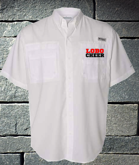 Lobo Cheer White Columbia Fishing shirt