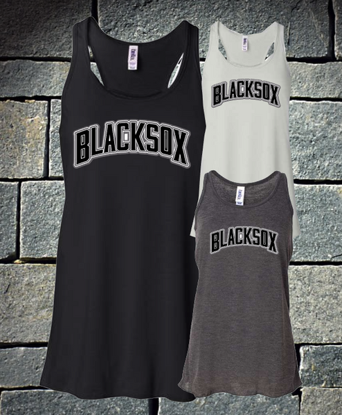 Blacksox logo Racerback tank