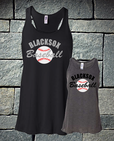 Blacksox baseball Racerback tank