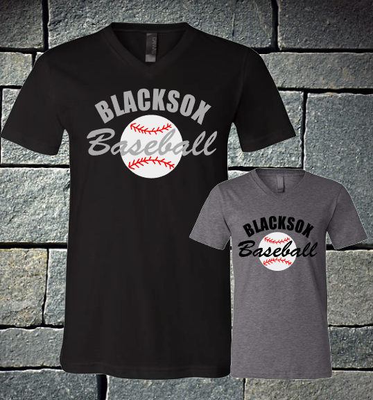 Blacksox baseball ladies short sleeve