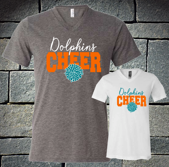 Dolphins cheer with pom pom