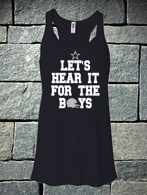Let's hear it for the boys - racerback tank