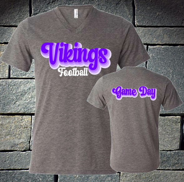 Vikings Game Day Retro - grey