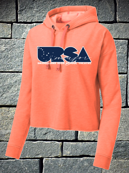 NEW URSA Tri-blend Fleese Crop Hooded Pullover
