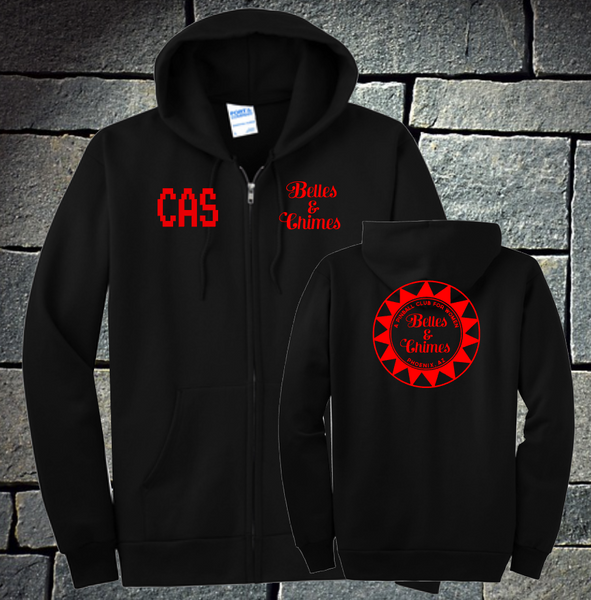 Belles & Chimes Pinball Zip  hoodie - black