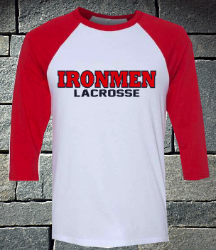 Ironmen Lacrosse red/white Raglan