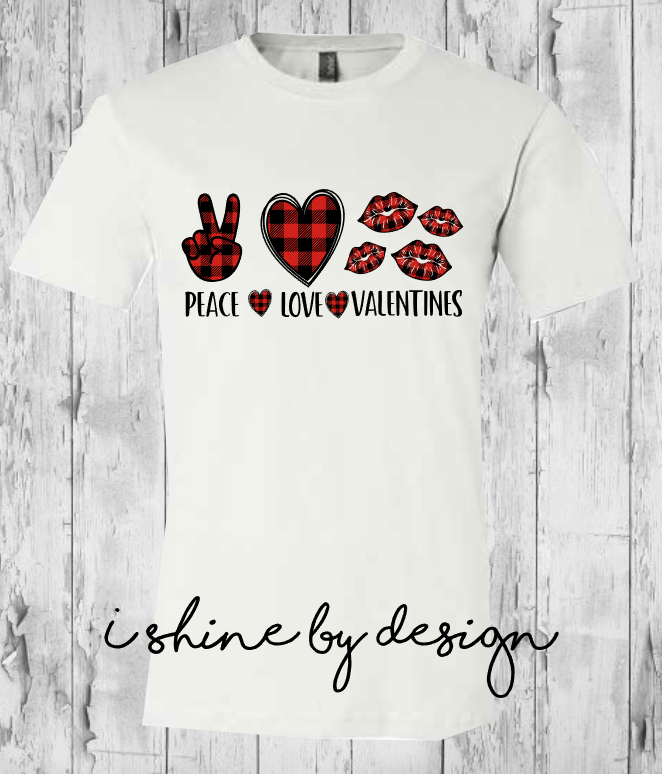 Peace love Valentines lips